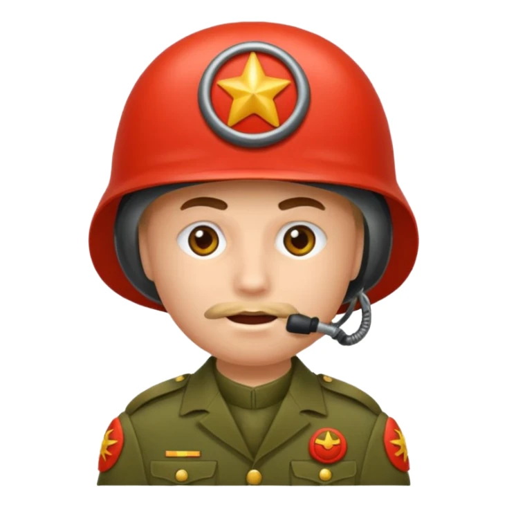 Eine Tomate mit Gesicht als Panzerkommandant sticker