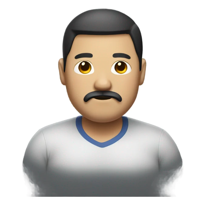 Freaky Asian chunky guy with gotee and mustache sticker