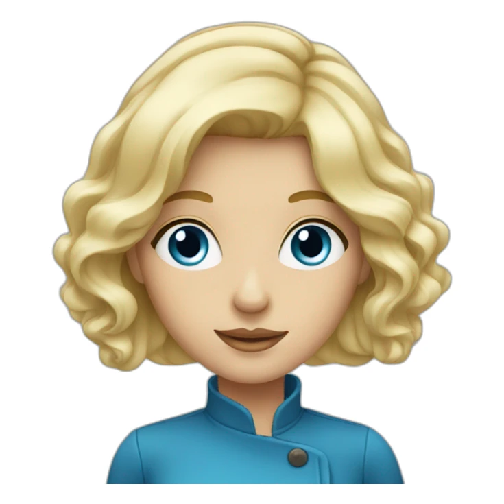 Blonde lady with blue eyes  sticker