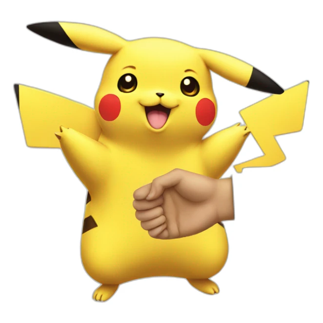 pikachu handshake sticker