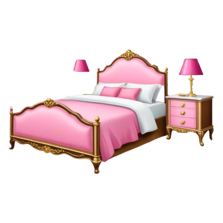 Pink bedroom in glamorous vintage style sticker