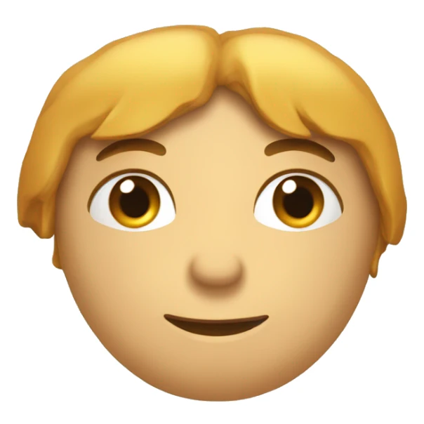 cono de una carita con la cabeza un poco de lado, reflejando una mirada de ternura. sticker