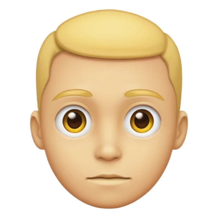 Big head with yellow skin, Half body. sticker