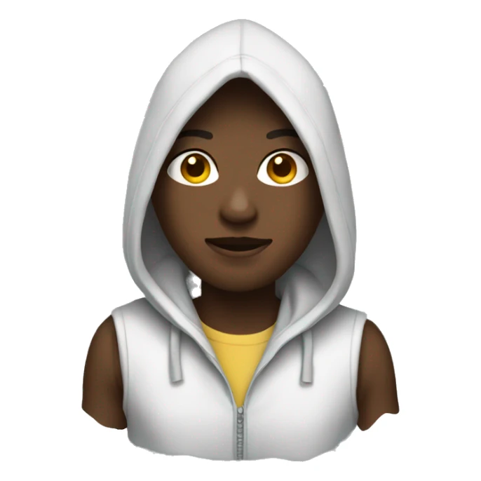 Person with hoodie and dress sticker