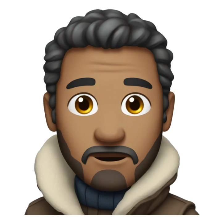 A man frozen from the cold with a text with this text (alaaaaaaask) sticker