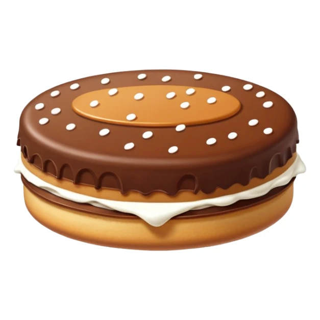 un alfajor de dulce de leche y chocolate sticker
