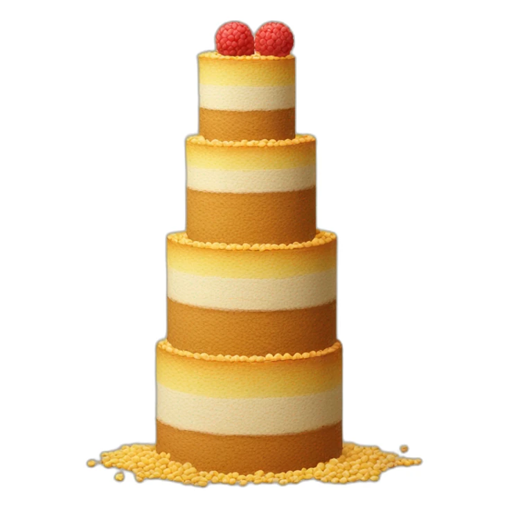 Cake stack made of little cereal spheres sticker