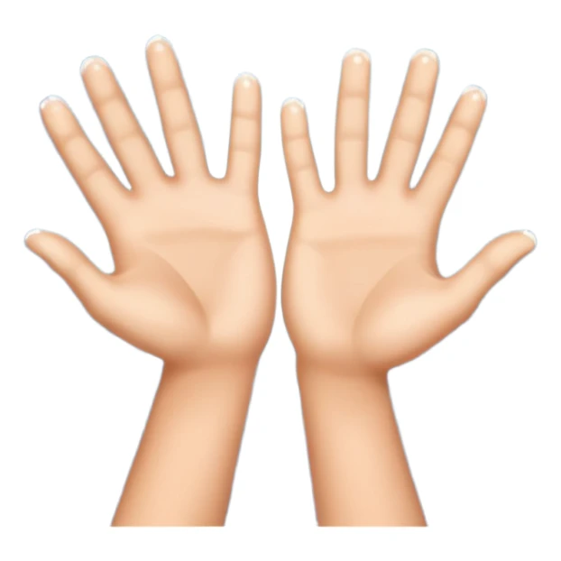 Two hands giving jazz-hands motion, maybe with little sparkles. sticker