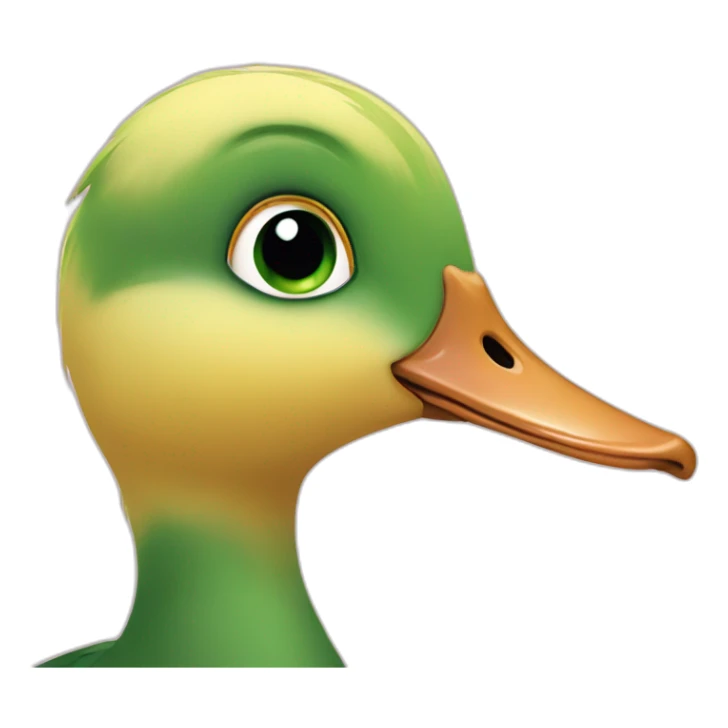 duckling that wears eyeliner and green eyeshadow sticker