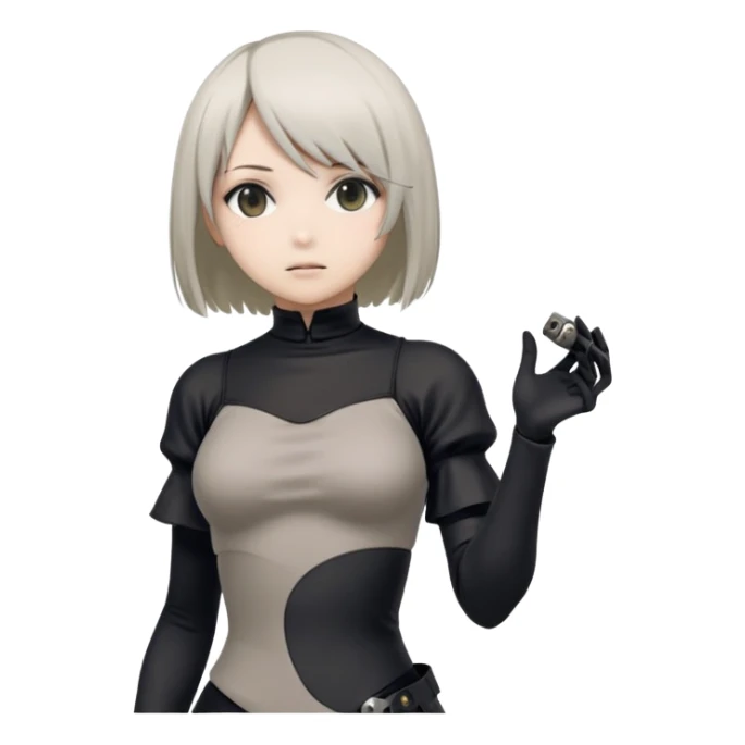 2b from nier automana cover her ass sticker