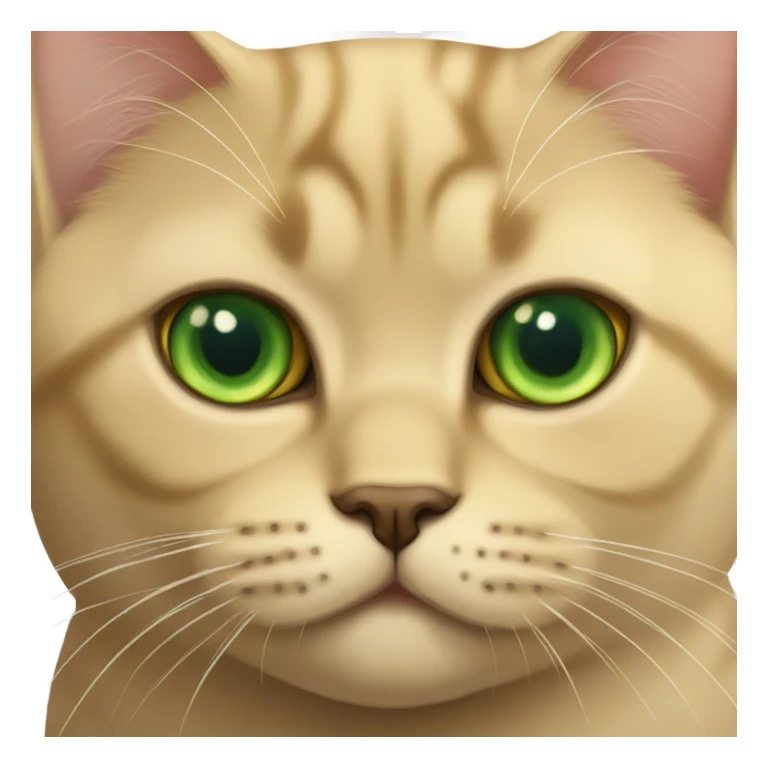 golden british shorthair with green eyes  sticker