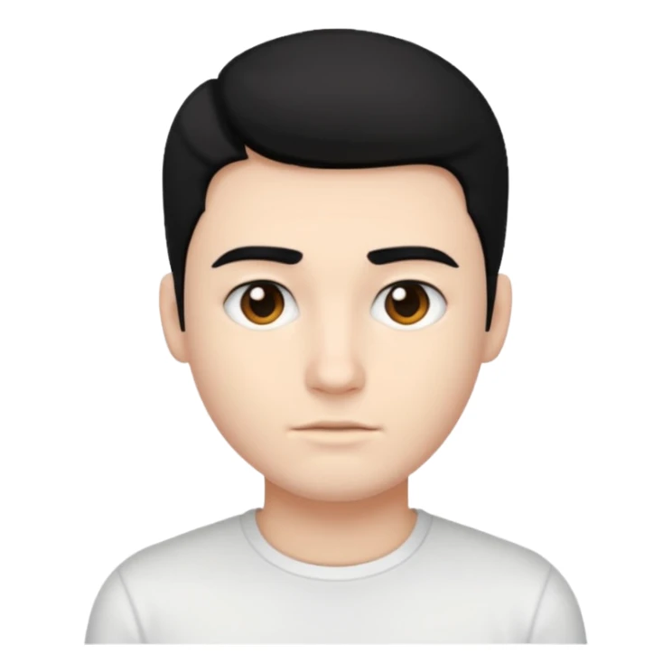 Tyler Jacob White Shirt Black Hair sticker