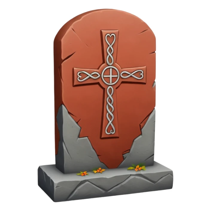 traditional Norway gravestone without cross sticker