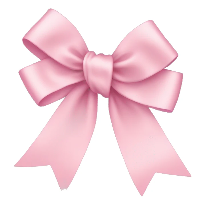 light pink ribbon bow sticker