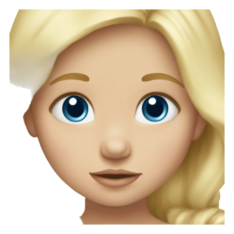Baby girl blonde with blue eyes sticker
