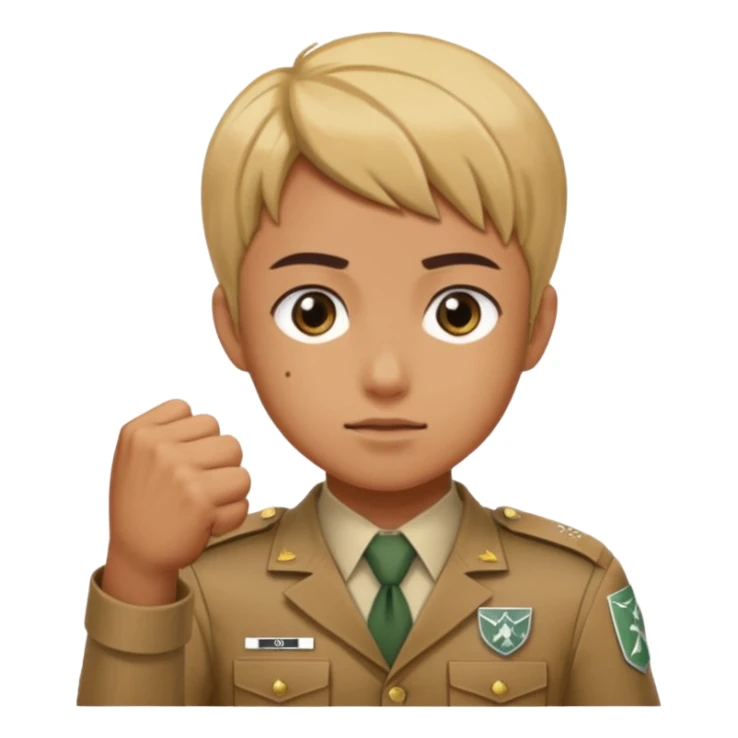 Shinzou wo sasageyo and fist on the chest sticker