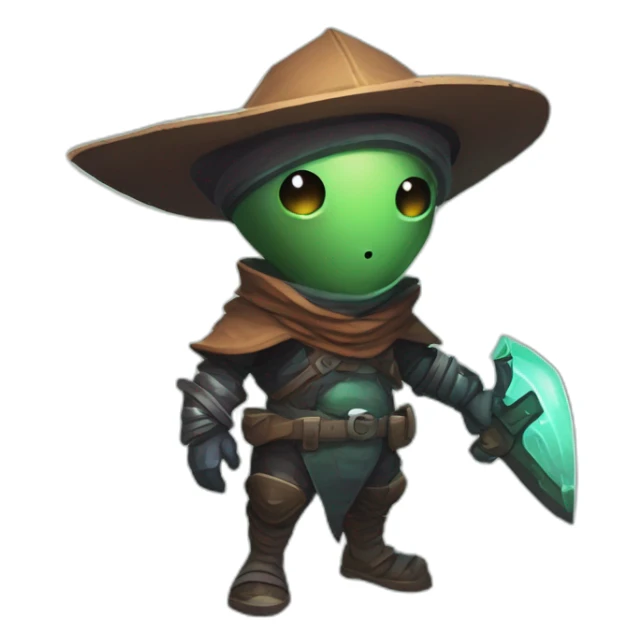 alien thief futuristic roguelike rpg style inspired by slay the spire sticker