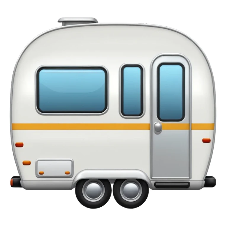 travel trailer emoji compact camper with door and window sticker