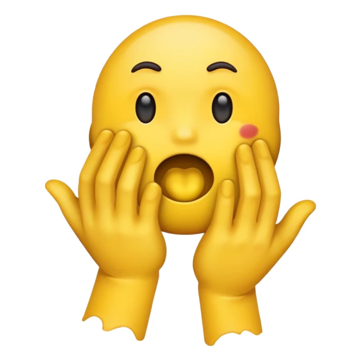 yellow emoji with hands around its neck sticker