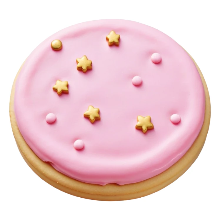 pink buttercream sugar cookies with gold sprinkles  sticker