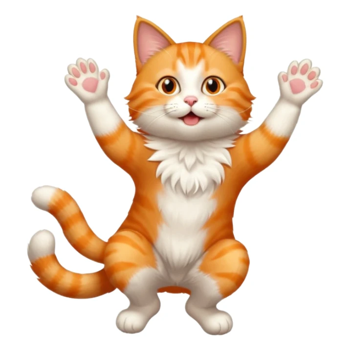 Funny Cat with feet in the air sticker