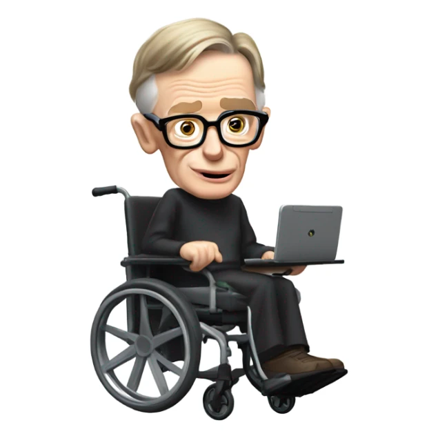 Stephan Hawkins in a wheelchair sticker