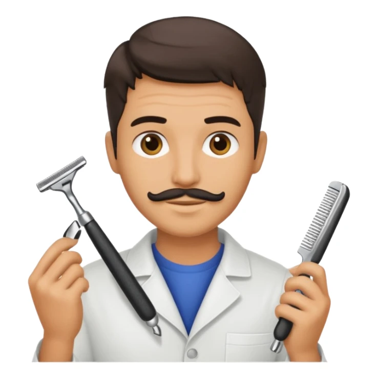 hairdresser razor sticker