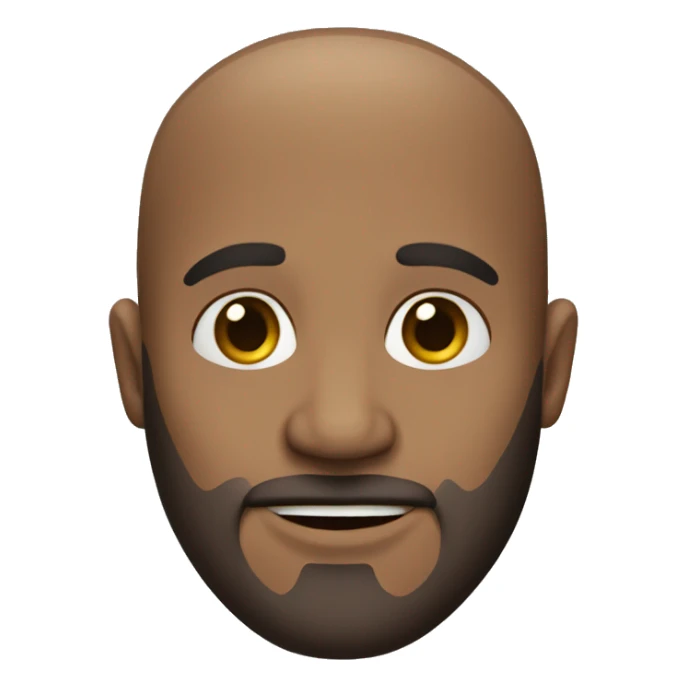 brunette balding man, no moustache, chin beard sticker