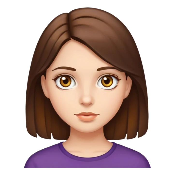 Brunette hair girl with hazel eyes  sticker