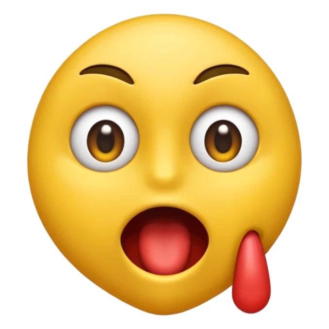 emoji rougissant et surpris, style expressif sticker