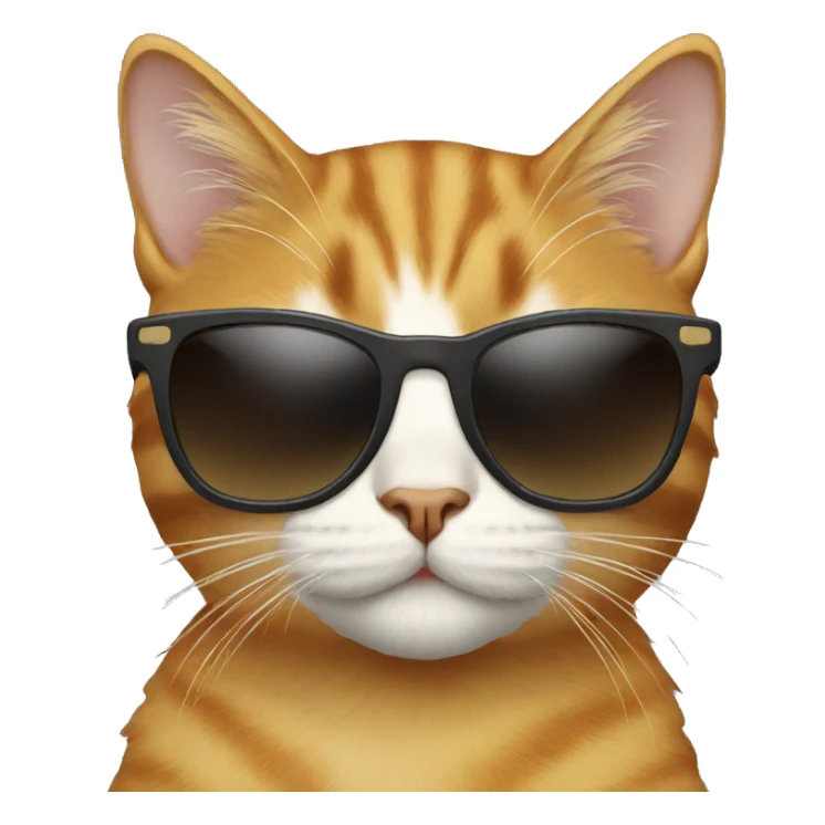 Cat with sunglasses sticker