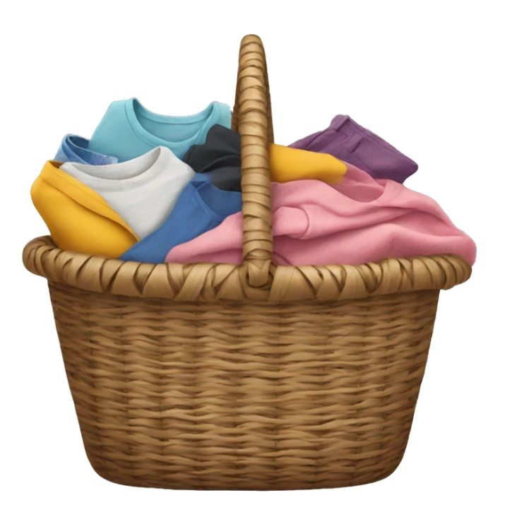 basket of clothes sticker