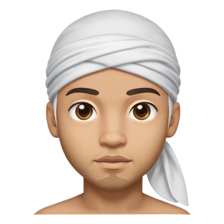 mixed boy with a durag and facial hair sticker