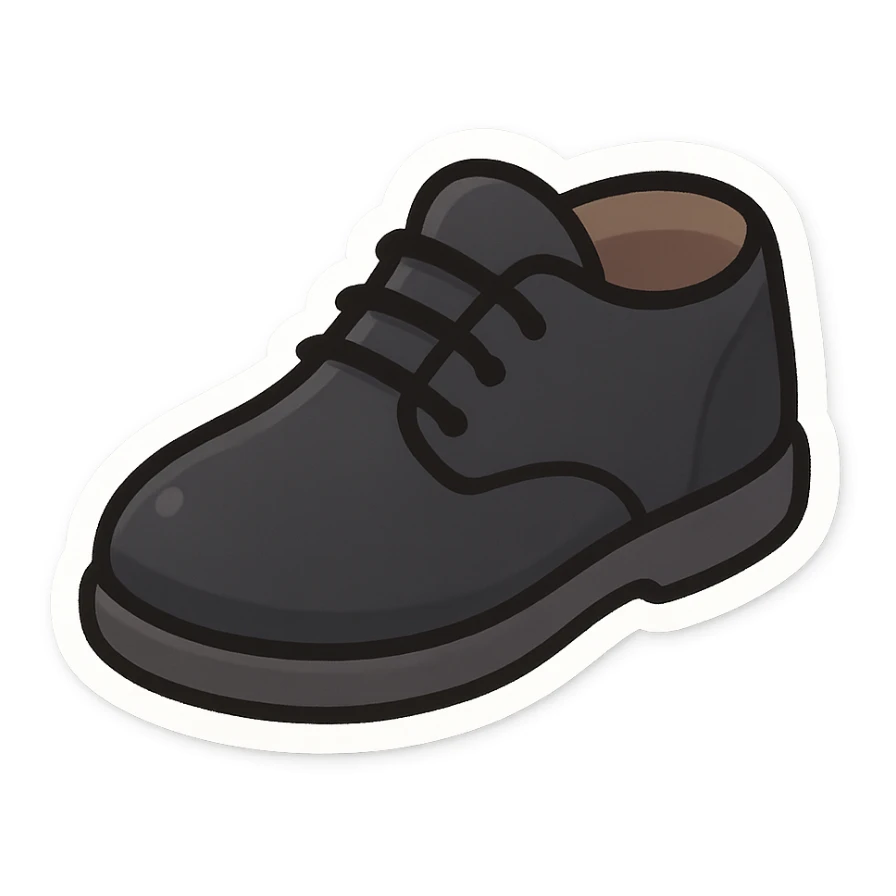 simple black shoe sticker