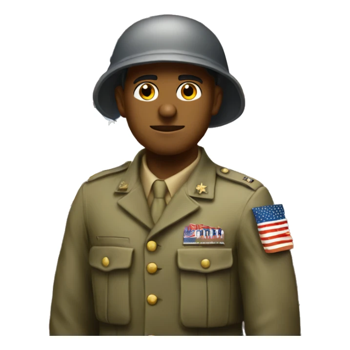 A American soldier standing at the position of parade rest sticker