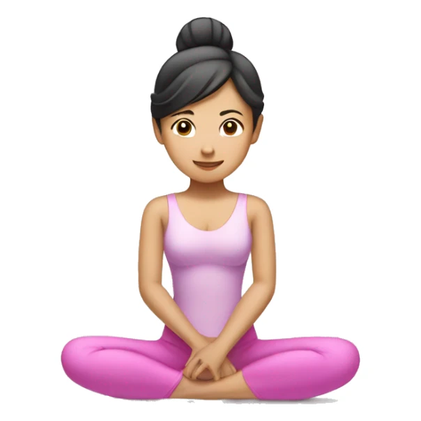 Pilates princess Asian girl  sticker