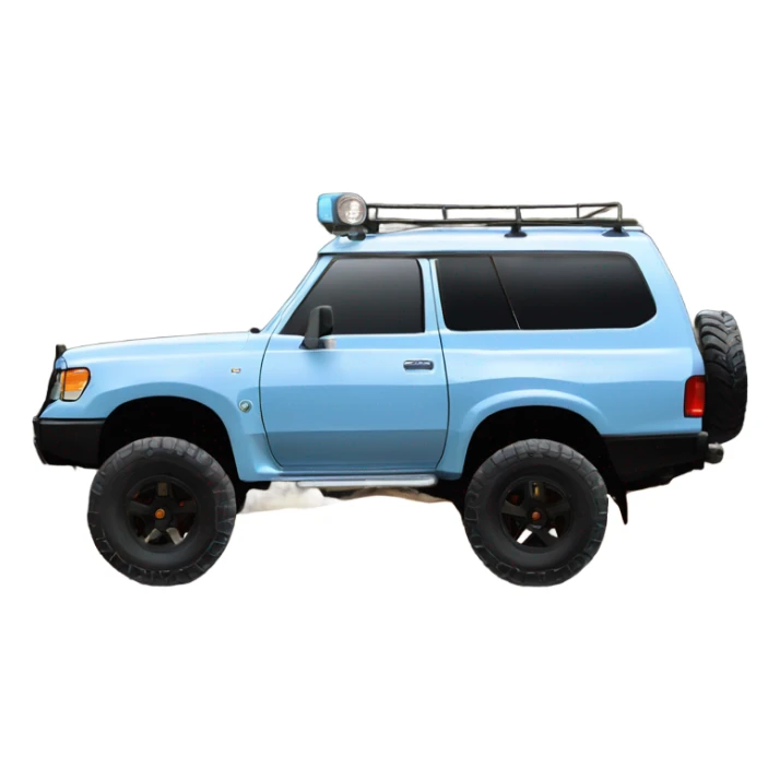 4WD baby blue Nissan patrol gq  sticker