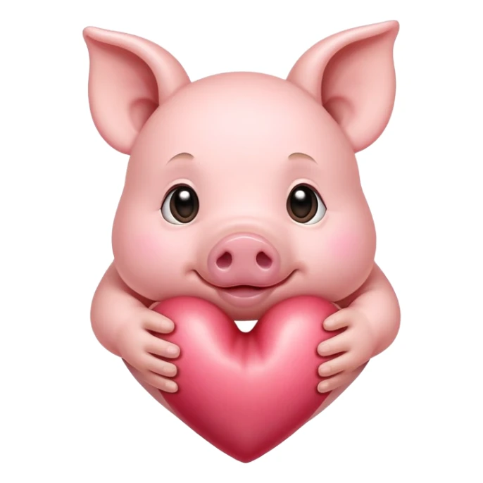 A baby oink heart sticker