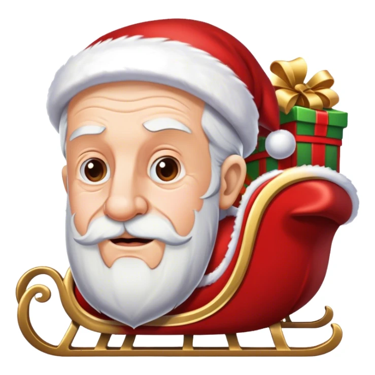 Old man on a Santa sleigh heading to New York sticker