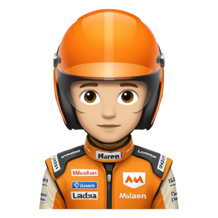 Lando Norris in mclaren race outfit sticker