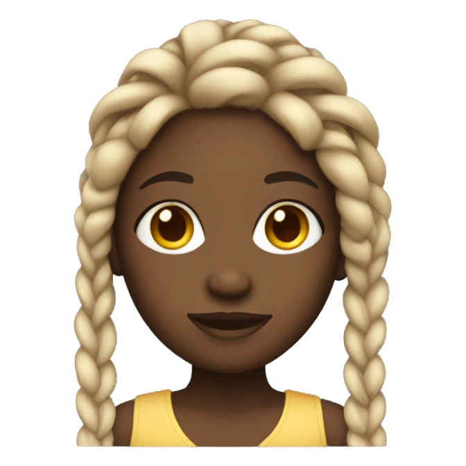 Black pretty girl with braids sticker