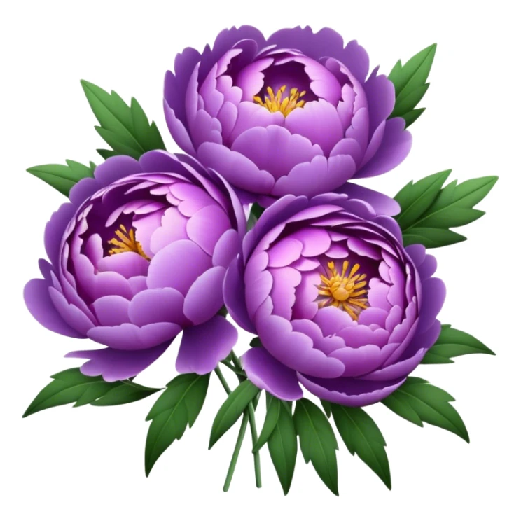 bouquet of lavender peonies sticker