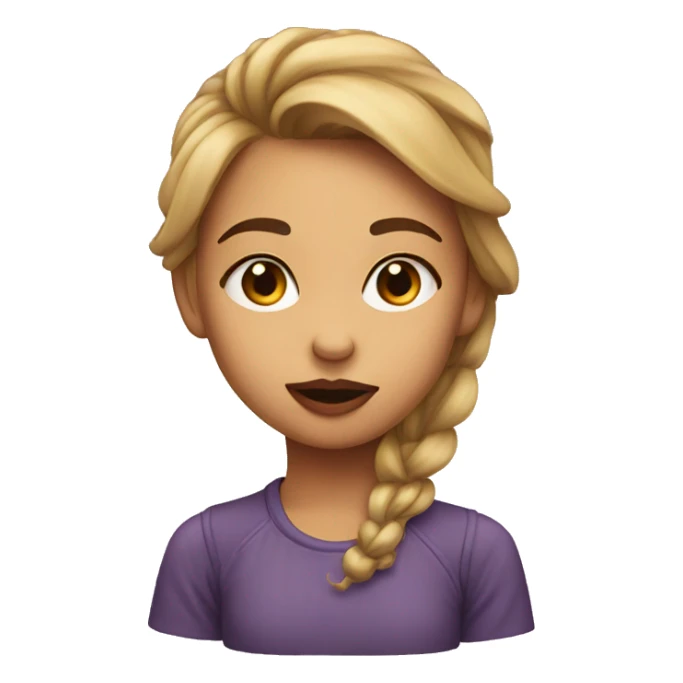 Girl kissface  sticker