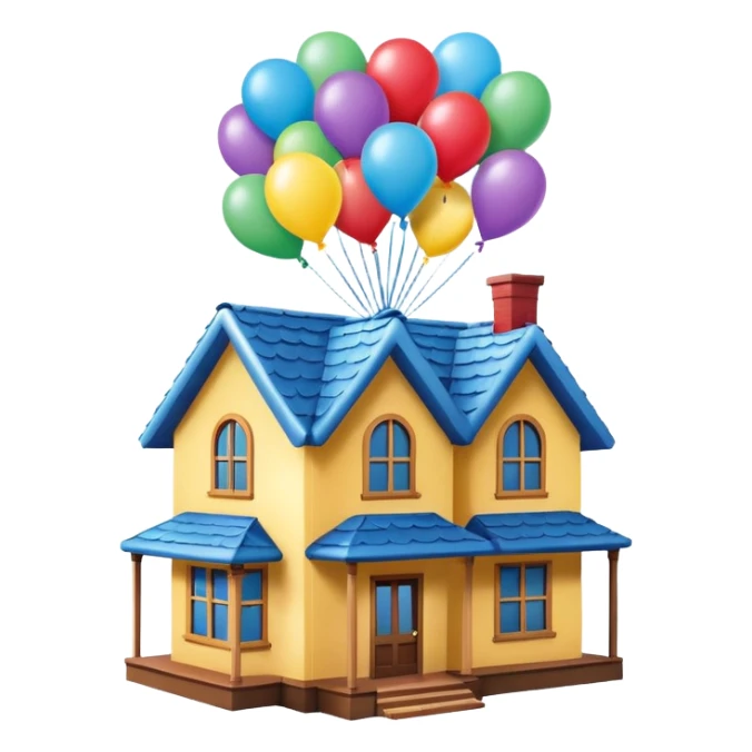 House with balona from Disney Pixar movie UP! sticker