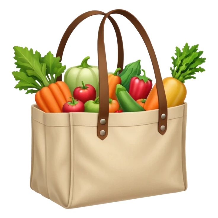 cartoon market bag sticker