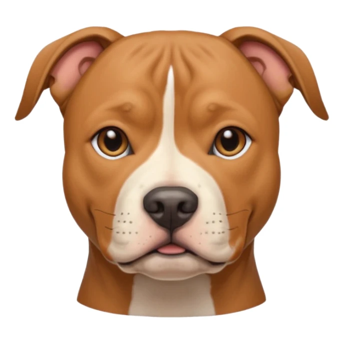 light brown American Staffordshire Terrier facing forwards, head and shoulders sticker