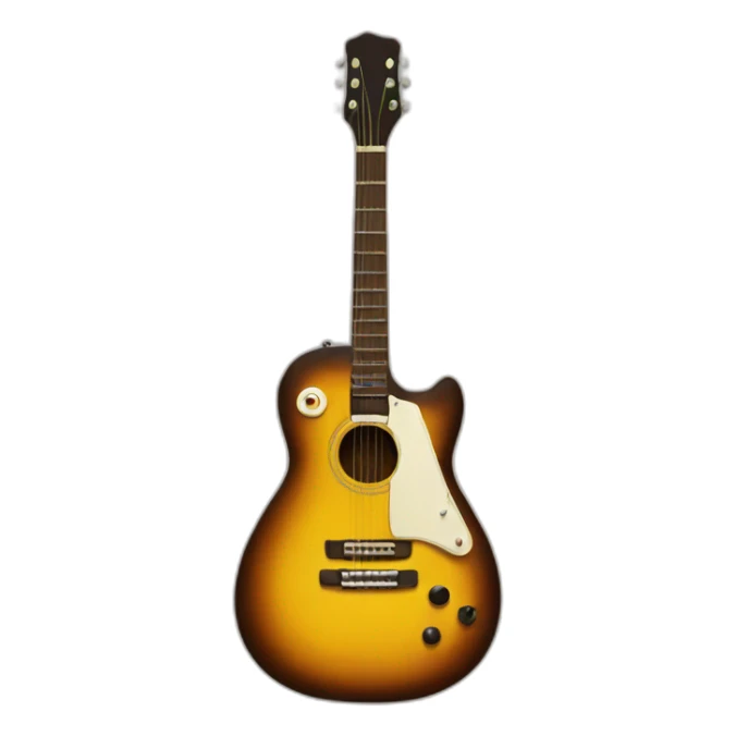 guitar flying sticker