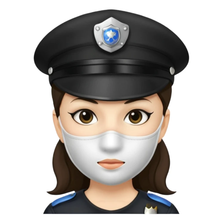 thief with police hat, thief mask, thief black dress. sticker