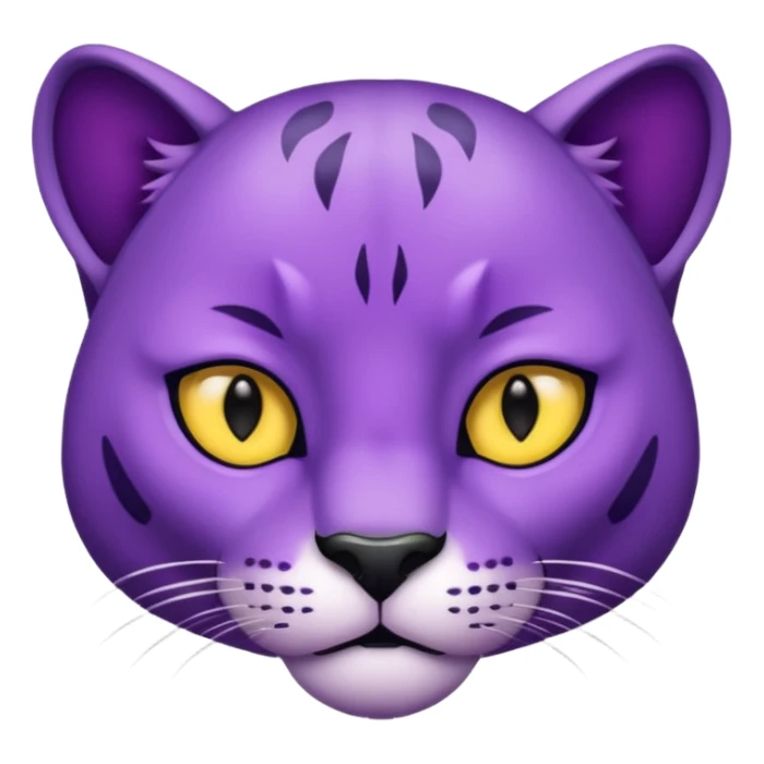 Purple Panther face turned to the slight right sticker