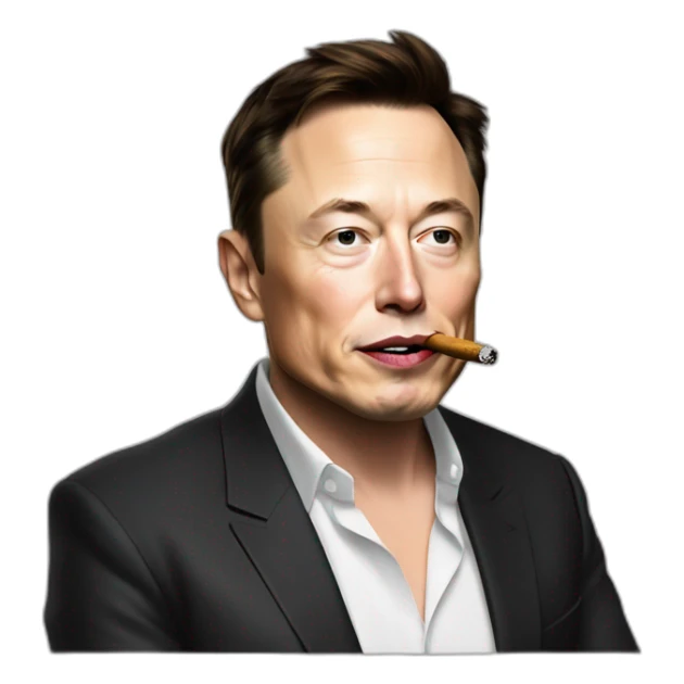 Elon musk avec un cigare  sticker